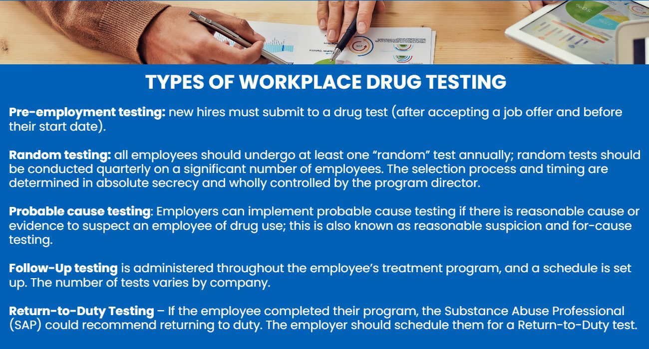 OVUS MEDICAL TYPES OF WORKPLACE DRUG TESTING