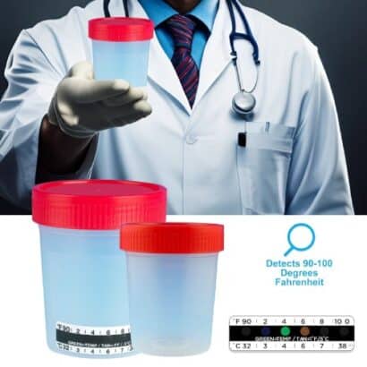 ovusmedical.com Urine Specimen Cups With Temperature Strip 120ml